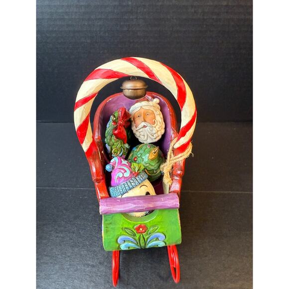 Jim Shore Jingle All the Way Winter Sleigh w/ ornament Set Heartwood Creek w/BOX - Picture 7 of 16